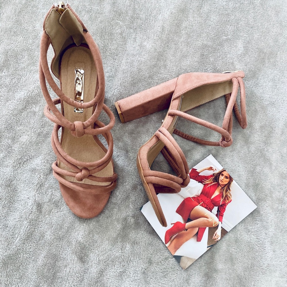BILLINI Suede Blush Heels